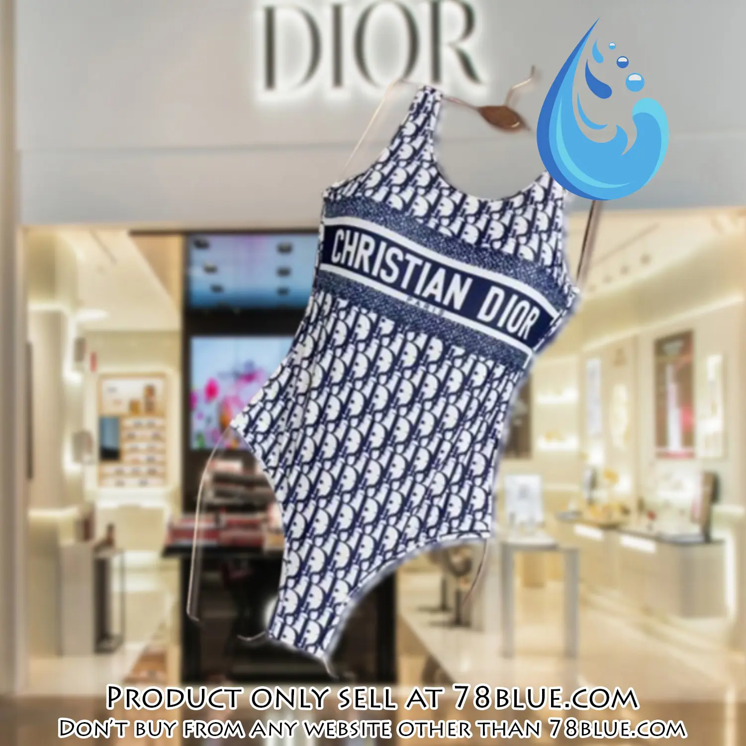 Christian dior swimwear beachwear one piece swimsuit osw1049 78b2012059